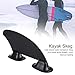 Haofy Kayak Skeg Tracking Fin Integral Fin Mounting Points Black Watershed, Kayak Skeg Tracking Fin, Inflatable Kayak Replacement Fin