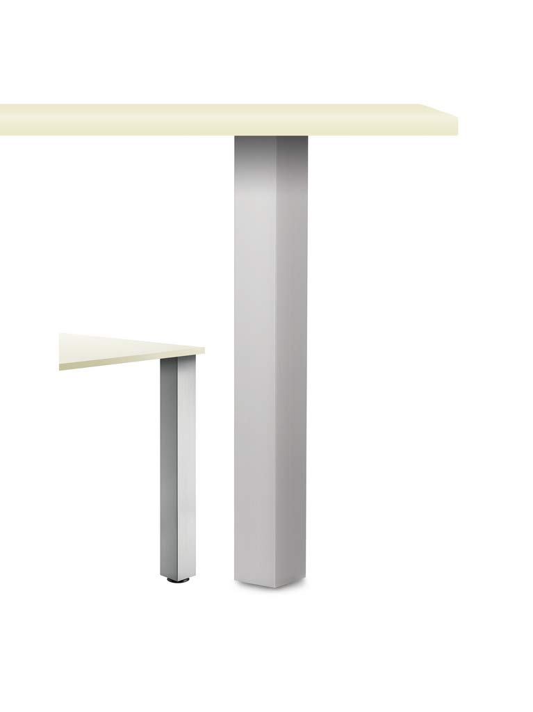 Naber Rhodos stopka czworokątna aluminiowa. Wysokość podstawy, kolor stali nierdzewnej 870 mm