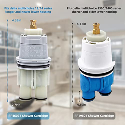 Rp46074 Shower Cartridge Replacement For Shower And Tub 13/14 Series Faucet, Include Rp22734 Bonnet Nut, Shower Valve Cartridge Assembly Compatible, Temperature Control Valve Cartridge Repair Kit #TOP1