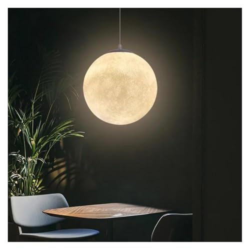 Lampe suspendue LED design lune 60cm, le lustre moderne pour salon et salle à manger