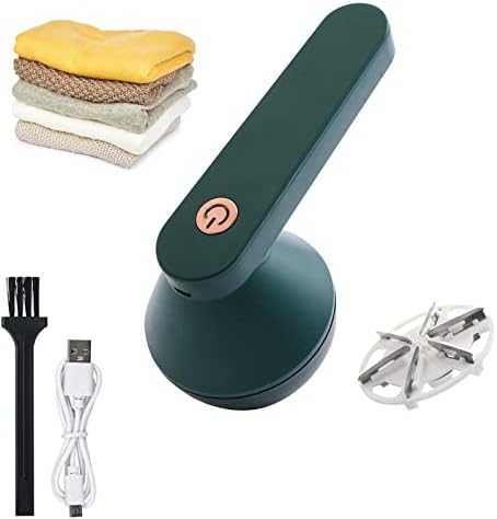 Terrain Hill Electric Lint Remover Rechargeable, Portable Lint Remover, Pill Fuzz Remover, Fabric Shaver with Effective Lint Shaver for Clothing Furniture Carpet Lint Balls Bobbles (Green)