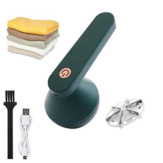 Terrain Hill Electric Lint Remover Rechargeable, Portable Lint Remover, Pill Fuzz Remover, Fabric Shaver with Effective Lint Shaver for Clothing Furniture Carpet Lint Balls Bobbles (Green)
