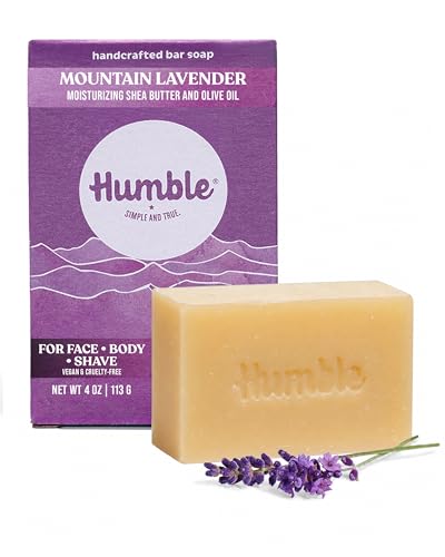 Humble Moisturizing Face & Body Bar Soap, Mountain Lavender - 1 Pack