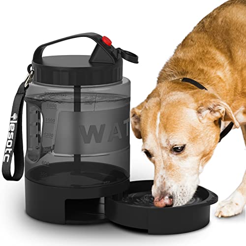 Dog Water Bowl Dispenser,Dog Water Bowl Travel for Camping Dog Park Hunting,77OZ Dog Water Dispenser with Pull-Out Travel Water Bowl for Dogs Travel Water Bowl Dispenser Pet Dog Water Bottle,BPA Free