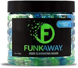 FunkAway Odor Eliminating Beads, 12 oz | Supercharged Odor Absorbing Beads for the House, Car, or Gym | Eliminate Smoke, Pet, and Bathroom Odors | Long Lasting