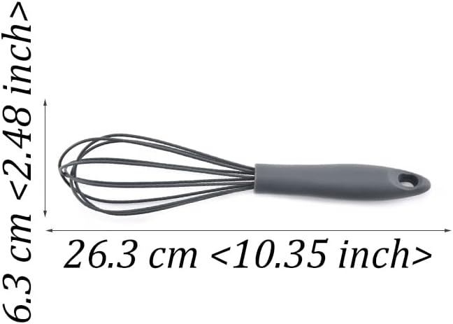 Miniatura 2 de Batidor de silicona (paquete de 2), batidor comercial de alambre de globo antiarañazos para cocinar, batidor manual de huevos, espumador de leche,