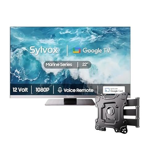 SYLVOX 22" Marine TV with Wall Mount, 12 Volt Television with DVD Player, 1080P Google OS ATSC NTSC… — $338.30 (15% off)