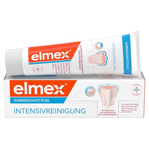elmex Zahnpasta Intensivreinigung 50 ml – speziell für glatte und natürlich weiße Zähne – verlängert den Effekt einer professionellen Zahnreinigung