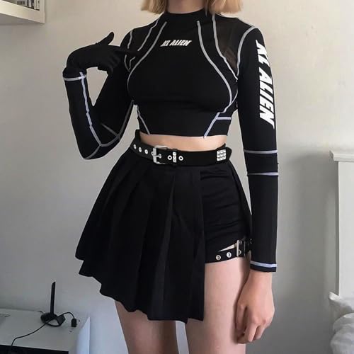 Black Studded Belt, 3 Pcs Y2K Belt Star Goth EMO Punk Rock Double Grommet with Bright Pyramid Studded for Women Men3