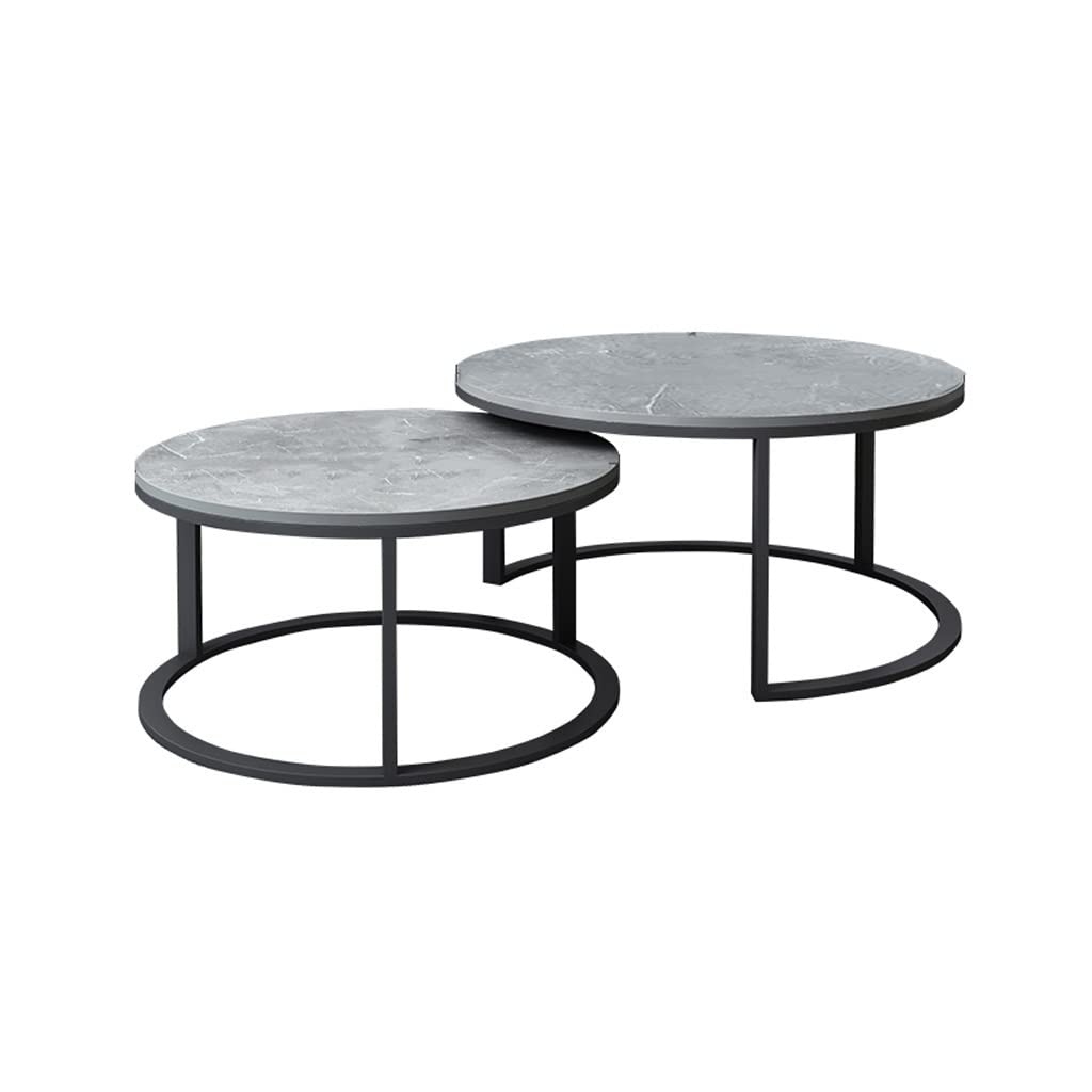 Table basse de décoration de salon avec casiers et plateau rond moderne