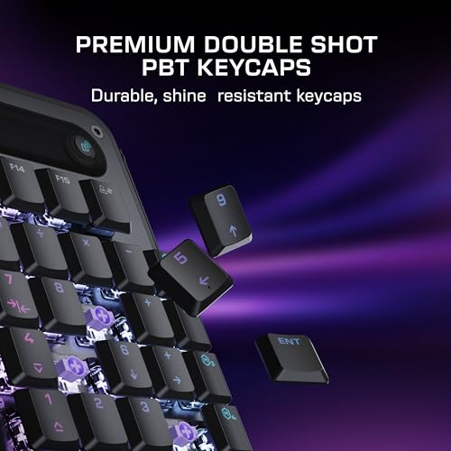 Image of Turtle Beach Command Series KP7 Compact Hall-Effect Gaming Keypad | Extended Thumb Bar, Low-Profile Hall-Effect Switches, Rapid Trigger, Double Shot PBT Keycaps, 8K Polling, Per Key RGB, Black
