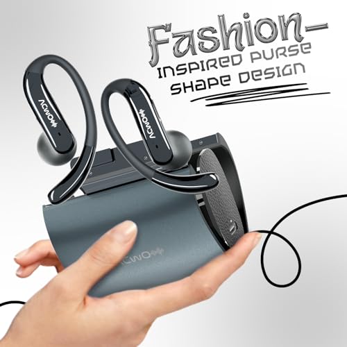 Image of ACwO DwOTS 575 Wireless Open Ear Wireless Earbuds, All-Around Awareness, 60H Playtime, ENC Technology, Long-Term Comfort, 10mm Drivers, 3 EQ Modes, Fast Charge 1.5Hrs (Midnight Black)