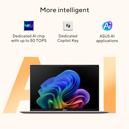 Image of ASUS Vivobook 16 (2026), AMD Ryzen AI 7 445, AMD Radeon iGPU, 16GB RAM, 512GB SSD, FHD+, 16 inch, (40 cm), Windows 11, M365 Basic(1 Year)* Office 2024, Cool Silver, 1.88 kg, M1607GA-MB029WS, Co-Pilot+ PC