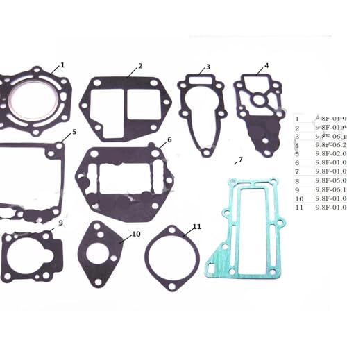 Kit joints moteur hors-bord 2 temps pour réparation culasse 9.8F 8F 6F - 5