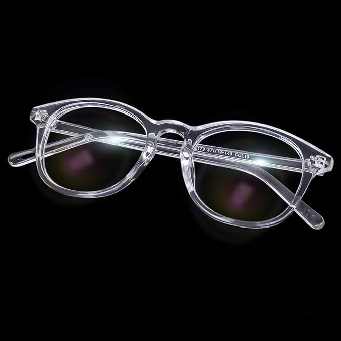 Image of ARICKS Round Blue Light Blocking Blue Cut Anti Glare Round Glasses Men and Women for Eye Protection from UV by Computer /Tablet /Laptop /Mobile