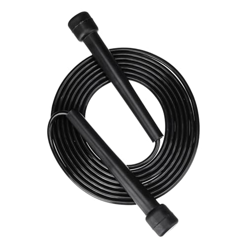 Image of Amazon Basics PVC Skipping Rope | Ergonomic Handles | Lightweight | Smooth Rotation | Cardio & Fitness Training | Men & Women | Black