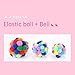 TUSATIY Cat Toy Balls with Bell 3PCS, Colorful Soft Fuzzy Balls Built-in Bell for Cats, Interactive Playing Chewing Toys for Indoor Cats and Kittens