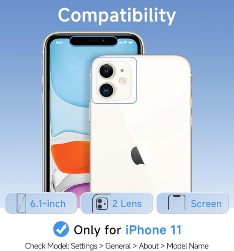 Image of DIZORO Crystal Clear Back Case Cover for iPhone 11 Non Yellowing Transparent Cover |Hard Back Cover Clear Case for iPhone 11 with Anti-Yellow (PC, Transparent)