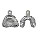 Metal Dental Impression Trays Set Perforated Upper & Lower Edentulous Stainless Steel (X-Small Perforated)