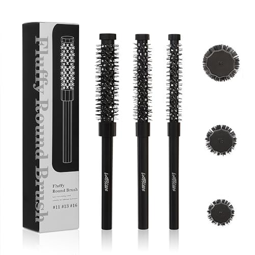 LuottsCare 3pcs Small Round Hair Brush for Short Hair