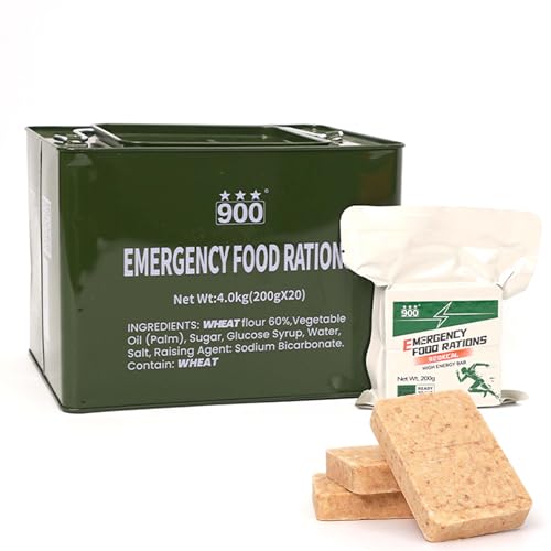 Barrette di razione alimentare di emergenza - Original Taste Hardtack, barrette alimentari di sopravvivenza per 15 giorni, forniture di emergenza, lunga durata di conservazione