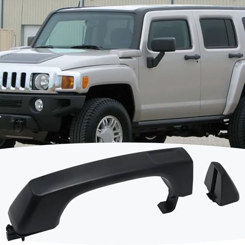 Aynaxcol 4Pcs HU1310103 Exterior Door Handle for Rear Driver Passenger Side Replacement for Hummer H3T 2009 2010 Replacement for Hummer H3 2006-2010 Replacement for 25832249 15932907(Black) by Aynaxcol - Used condition - Image 7
