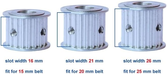 プーリーホイール 5M-44T ボアサイズ 10/12/14/15/16/17/19/20/22/25mm アルミ プーリー溝幅26