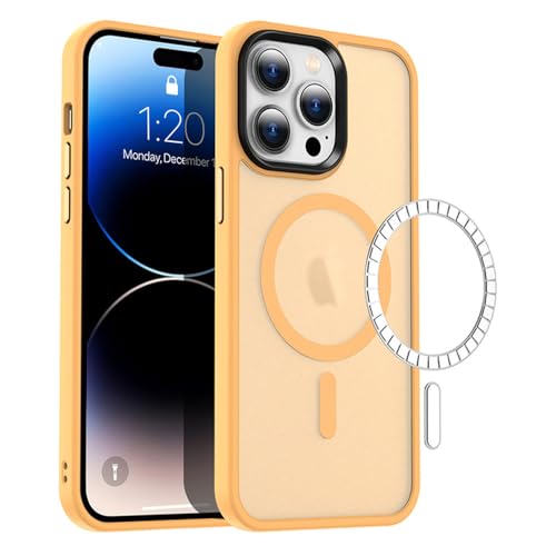 Coque iPhone 14 Pro magnétique mate violet foncé chic
