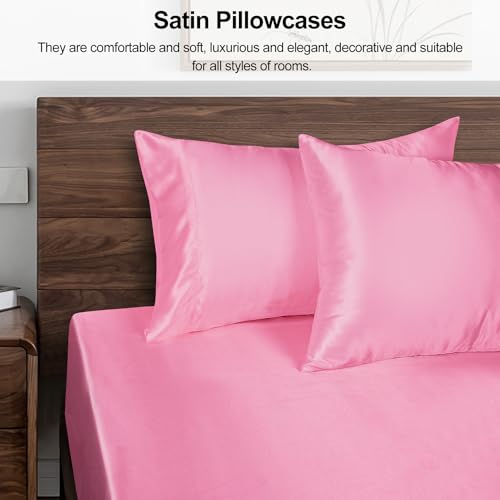 Lirex 2 Pack Satin Pillow Cases, Softer Than Silk Pillowcase for Hair & Skin, Standard Size with Envelope Closure - Image 4