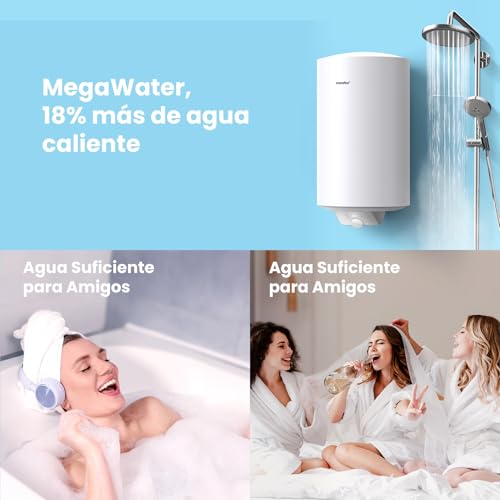 Miniatura 5 de Comfee D80-15efg-Es Calentador De Agua Eléctrico Vertical, Wi-Fi, Control Remoto Por Smartphone, Montaje En Pared Sin Necesidad De Taladrar, 80 L, Tamaño Compacto, Fácil De Instalar