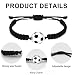 Soccer Bracelet, Soccer Jewelry, Adjustable Unisex Soccer Paracord Bracelets - Soccer Gift (Black)
