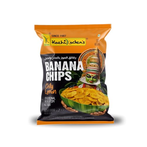 KOZHIKODEN'S Chilli Lemon Banana Chips | 200g | Peri Peri Flavor ...