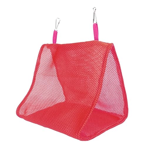 BUGUUYO Loro Juguetes Mijo Cueva Colgante para Acurrucarse Cálido Nido De Loros Jaula Casas De Pájaros para Exterior Camas Percha para Pájaros Nido De Pájaro Pajarera Rojo Espuma Ecológica
