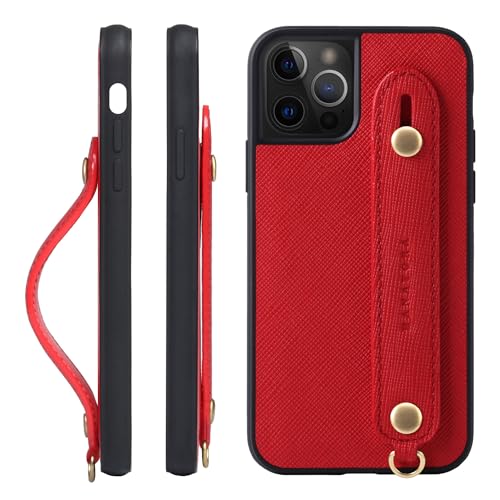 HANATORA for iPhone 15Pro �P�[�X �{�v �ϏՌ� �w�ʃx���g �X�g���b�v�����O �X�}�z�P�[�X �X�}�z �X�^���h�@�\ �K���X�t�B���� �t�� �T�t�B�A�[�m ���U�[ �M�t�g �}�O�l�b�g�Ȃ� ���b�h XGH-15Pro-Red