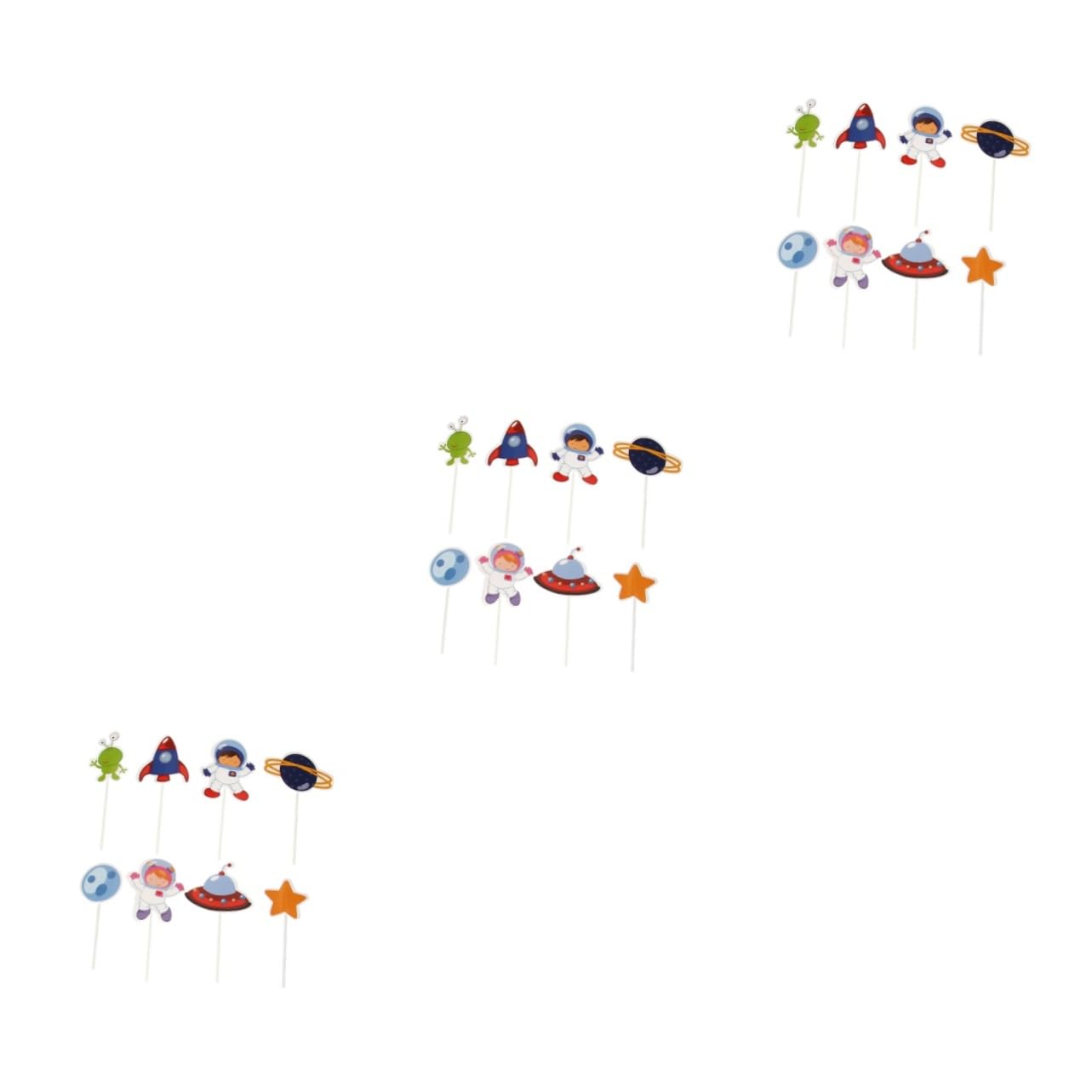 Abaodam 144stücke Teiliges Set Astronaut Cupcake Toppers Weltraum-thema Kuchendekoration Für Kindergeburtstag Shower Hochzeiten Inklusive Designs à Einseitig Bedruckt Sicher Und Einfach