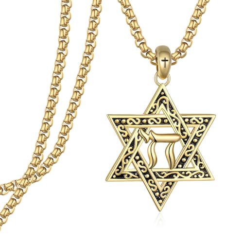 Star of David Necklace 925 Sterling Silver Star of David Necklace for Men Women Jewish Jewelry Gifts for Men Women