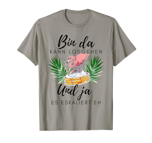 Flamingo Bin da kann losgehen und ja es skaliert eh T-Shirt