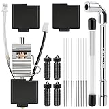 Upgrade-Version Hotend Kit mit Kühlkörper für Kobra 3 / Kobra 3 V2 / Kobra 3 Combo, inkl. 4× 0,4 mm Düsen, Düsen-Schlüssel, 20 Reinigungsnadeln & 2 Silikon-Schutzhüllen, Hotend-Set für 3D-Drucker