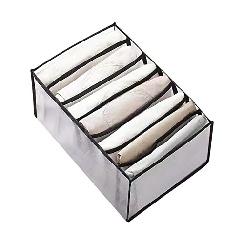 Hot6Sl Drawer Organizers For Clothing - Foldable Closet Wardrobe Clothes Organizer, Nylon Pants Clothes Storage Box Fabric Dresser Compartments For Jeans Tshirt Clothing Organization ` #TOP1