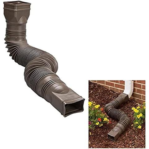 Amerimax Brown Flexible Downspout Extension Gutter Connector Rainwater Drainage Cover