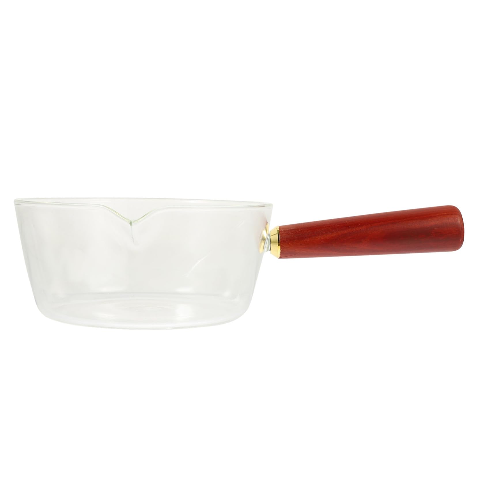 Ciieeo Transparent Borosilicate Glass Pot with Handle Nonstick Butter Warmer for Heating Liquids for Cooking Noodles and Milk Convenient for People