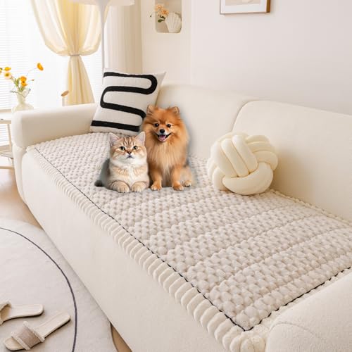 HANDONTIME Pet Couch Cover Fuzzy Sofa Covers for Pets Couch Covers for Dogs