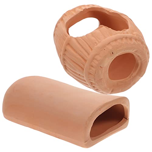 HOUDERCO 2個 製水槽用 や のための 然 境 演出 水族 装飾 れ場所 久性に オーナ