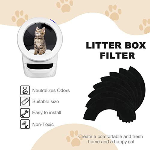 Toymis 8Pcs Carbon Filters Compatible With Litter Robot 4, Activated Charcoal Filters Eliminates Odors Powerful Heavy Duty Dense Charcoal Filters For Cat Absorb Odors #TOP3