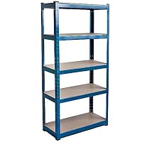 Scaffale regolabile a 5 ripiani in filo metallico, ripiani per garage, cucina, magazzino, cantina, supermercato, carico di ogni strato 90,7 kg, A, 100 x 40 x 180 cm