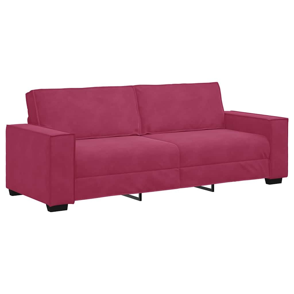 3-częściowy ciemnoszary aksamitny komplet mebli z poduszkami, wszechstronna sofa tapicerowana do salonu i biura, wytrzymała sofa z drewnianym metalowym stelażem, zestaw mebli z szerokimi