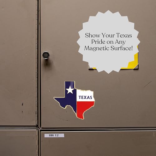 Imán de metal con mapa de Texas 3.2 x 3 pulgadas miniatura 6