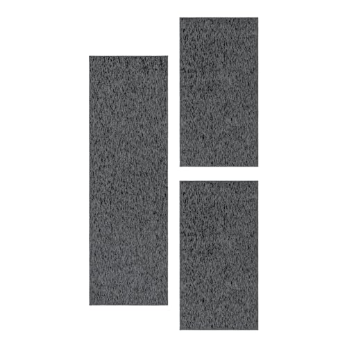 Carpetsale24 Bettumrandung Schlafzimmer 3 teilig Moderne Kurzflor Teppich...