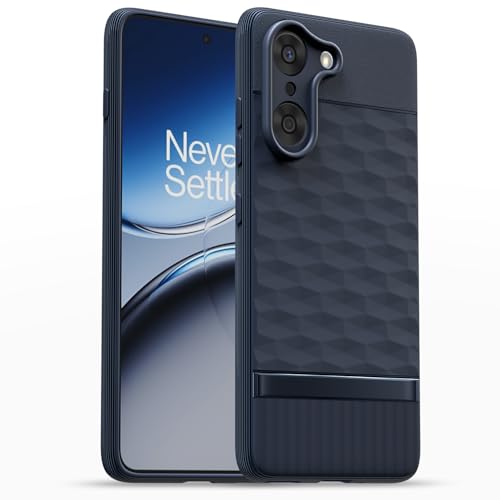 Image of Pikkme Back Cover for Oneplus Nord CE 5 5G Camera Protection 3D Hexa Cube Design Silicone Protective Bumper Case (Blue)