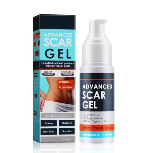 Apooliy Gel Cicatrizante,Crema Eliminadora de Cicatrices para Estrías,Cicatriz Quirúrgica,Queloides,Acné,Quemaduras y Más,Tratamiento de Cicatrices Antiguas y Nuevas